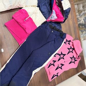 Girls youth 10 L Bodner Ski Set & Perfect Moment base layer sweater YL & 10/12